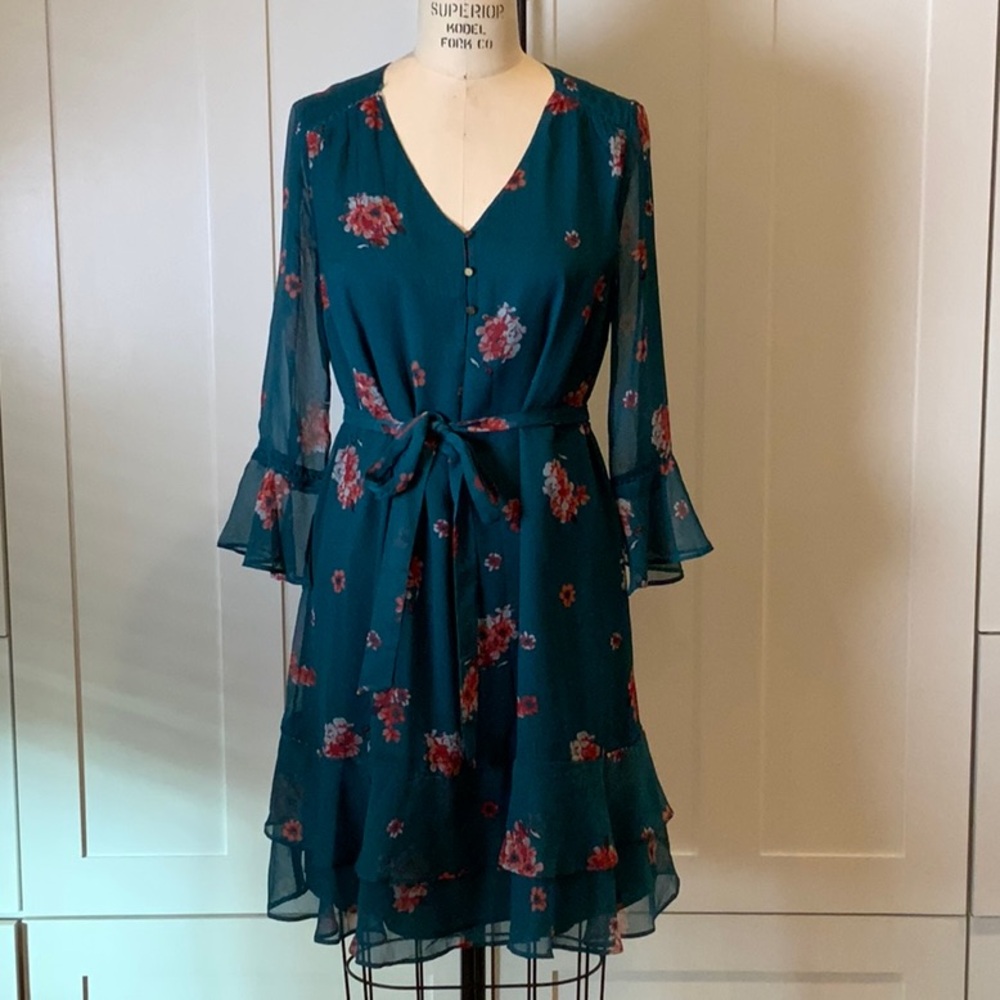 NWOT A Pea in the Pod Teal Maternity Dress S
